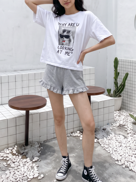 JR CORE Ruffles Short