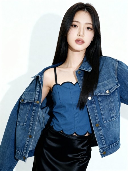 Mavis Oversize Dark Denim Jacket