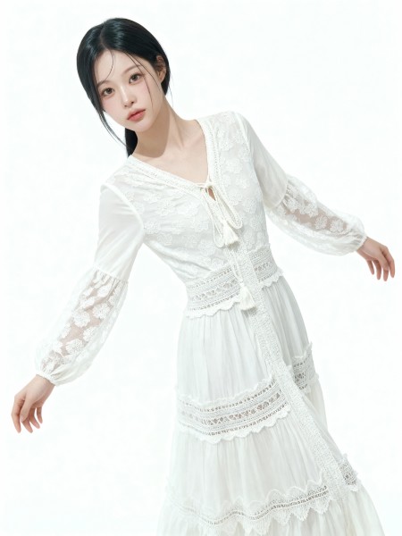 ELITE Embroidery Eyelet Valkeri Maxi Dress RO2