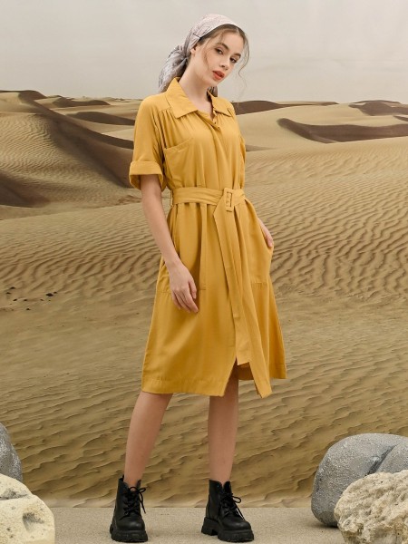 EID4 Adila Shirt Dress With Belt