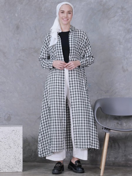 EID23 Hera Checkered Shirt Dress