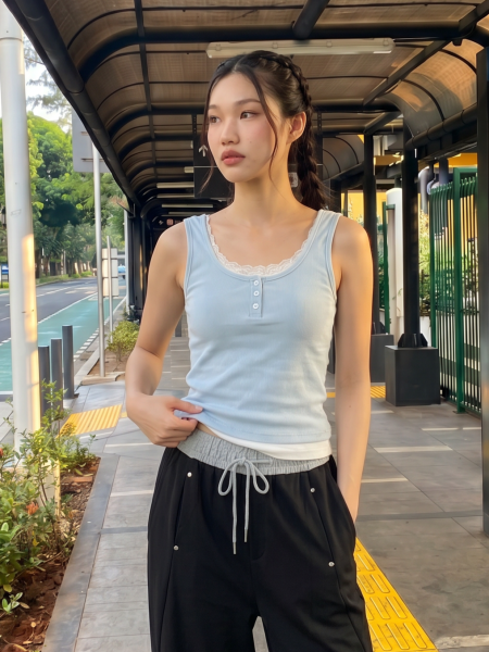 CORE NRC Inner Lace Layer Sleeveless Tee
