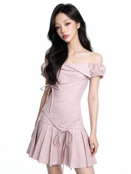 Faye Grid Lines Dress