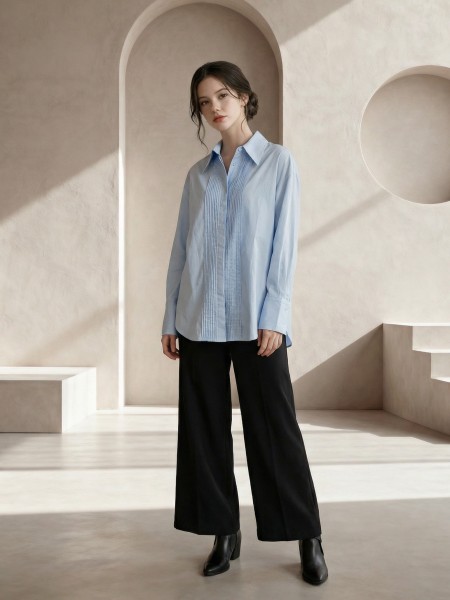 EID Jamila Front Pleats Oversize Shirt