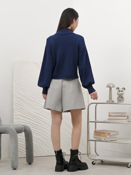 SMARTEN High Neck Knit Top