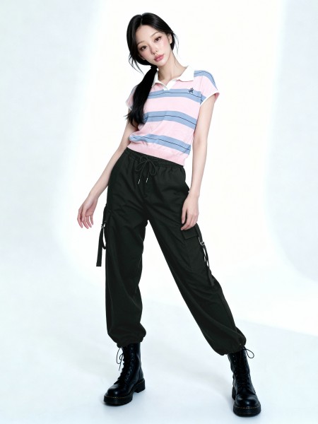 JR Ember Elastic Waist Cargo Pants