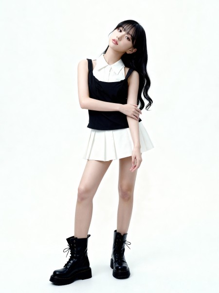 Detachable Collar With Low Neck Top