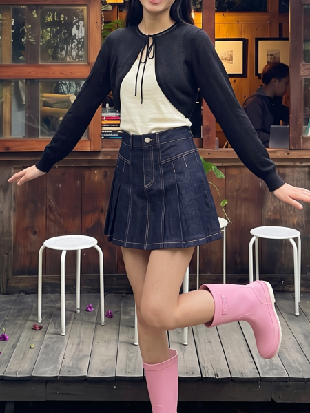 JR CORE PG Tied Crop Cardigan