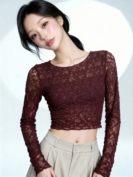 JR See-Thru Flower Tee