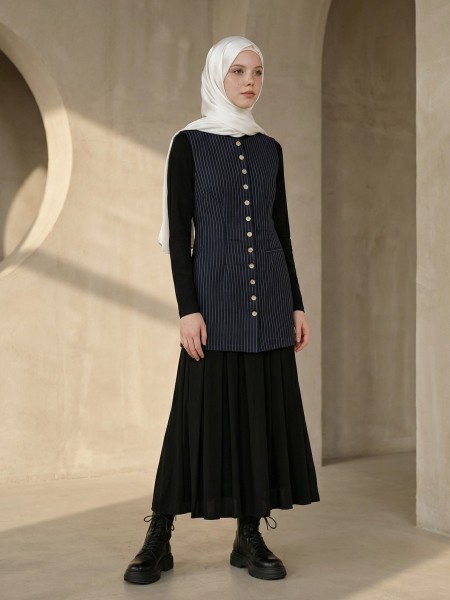 EID Gina Linen Stripes Tunic Dress