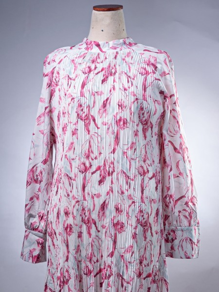ELITE EID4 Arifah Flower Paint Pleats Tunic Dress