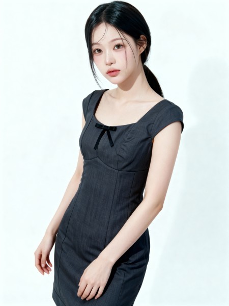 Layla A Line Dress With Ribbon