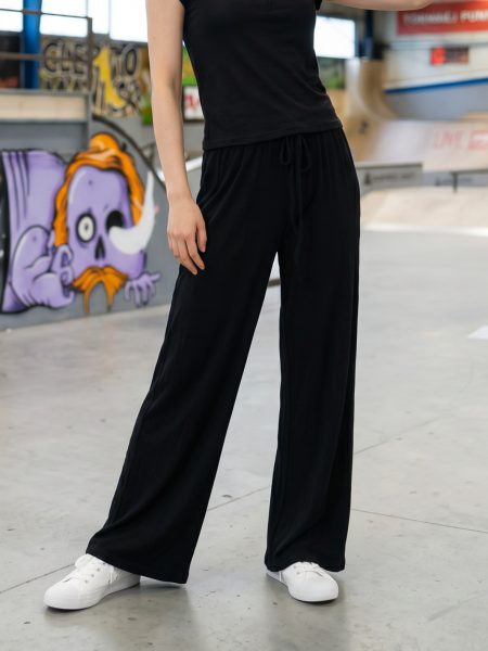 NRC Wide Leg Jersey Drawstring Pants