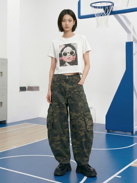 JR NRC Camo Barrel Cargo Pants