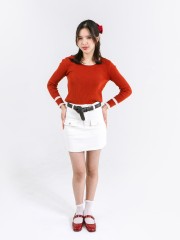 CNY Lace Outline Knit Top