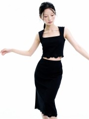 Jolly 2 pcs Set Laser Cut Top and Skirt