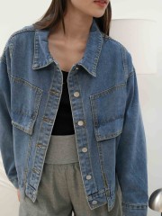 DITOX OVERSIZE DROP OUT POCKET DENIM JACKET