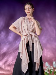 WW ELITE Amal Embroidery Top With Ribbon Belt