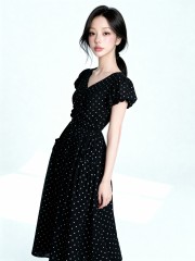 Beth Polka Dress FREE SCRUNCHIE