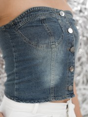 Wrena Tube Denim Top
