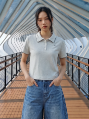 JR NRC Edge Embroidery Metal Ribbon Polo Tee