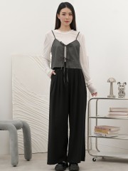 SMARTEN Two Ways Wear Leather Top