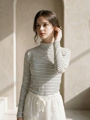 EID Hori Stripes High Neck Tee