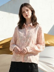 EID Pink Flower Embroidery Shirt
