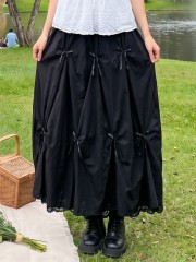 PG Ribbon Pinch With Inner Lace Maxi Skirt