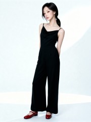 Juniper Black Drape Jumpsuit