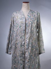 WW Embellished Flower Embroidery Combi Long Kimono Outer