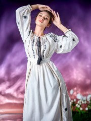 WW ELITE Belted Malika Embroidery Maxi Dress