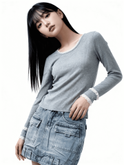 CNY Lace Outline Knit Top