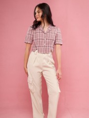 Checkered Crop Shirt