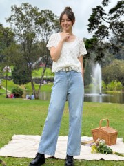 PG Knitted Embroidery Short Sleeves Cardigan