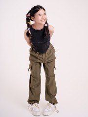 JR DITOX Alena Racer Washed Black Top