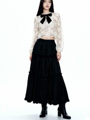 ELITE Trixie Flower See-thru Embroidery Top w/ Vel