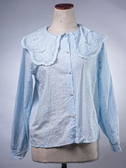 WW Embroidery Wide Collar Shirt