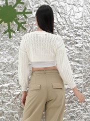 Rachel Crop Poncho Knit 