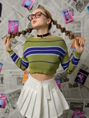Eva Stripes Knit Top