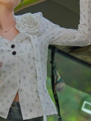 SEA 3D Flower Sewn Shirt