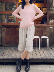 PG Oversize Sheer Wide Neck Tee