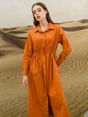 EID4 Elastic Waist Adira Maxi Shirt Dress