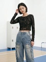 JR CORE NRC Tribal Print Crop Top