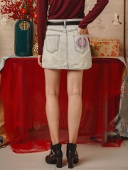 TT LIGHT COLOUR SKORT DENIM