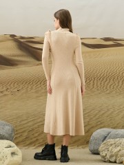 EID4 High Neck Flare Midi Dress