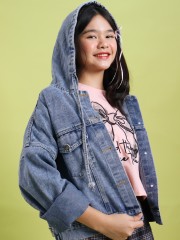 JR DITOX Alexa Hoodie Denim Jacket