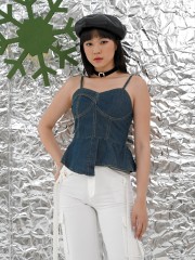 Denim Corset Top