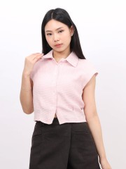 BTC Zarina Textured Padded Shoulder Shirt