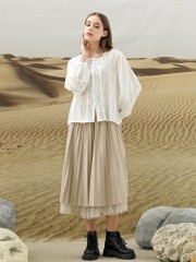 ELITE EID4 Munira Centre Lace White Shirt